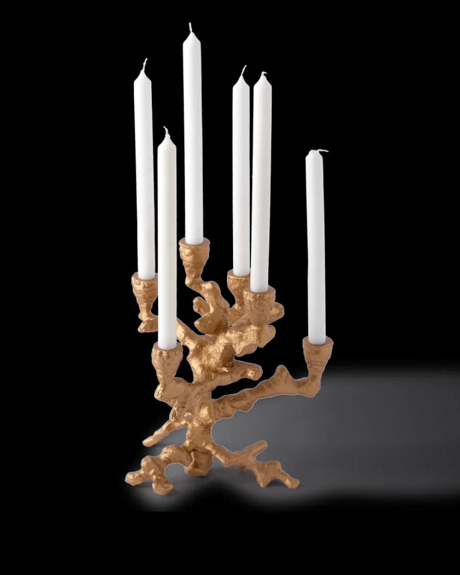 Outlet Polspotten Apple Tree Candle Holder - S gold