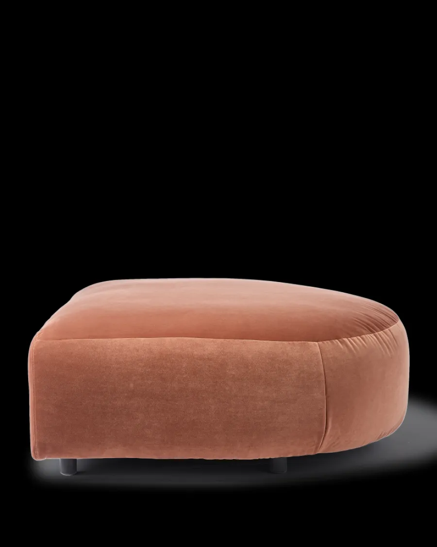 Sale Polspotten A-Round-U Sofa Hocker Right Velvet darkbrown