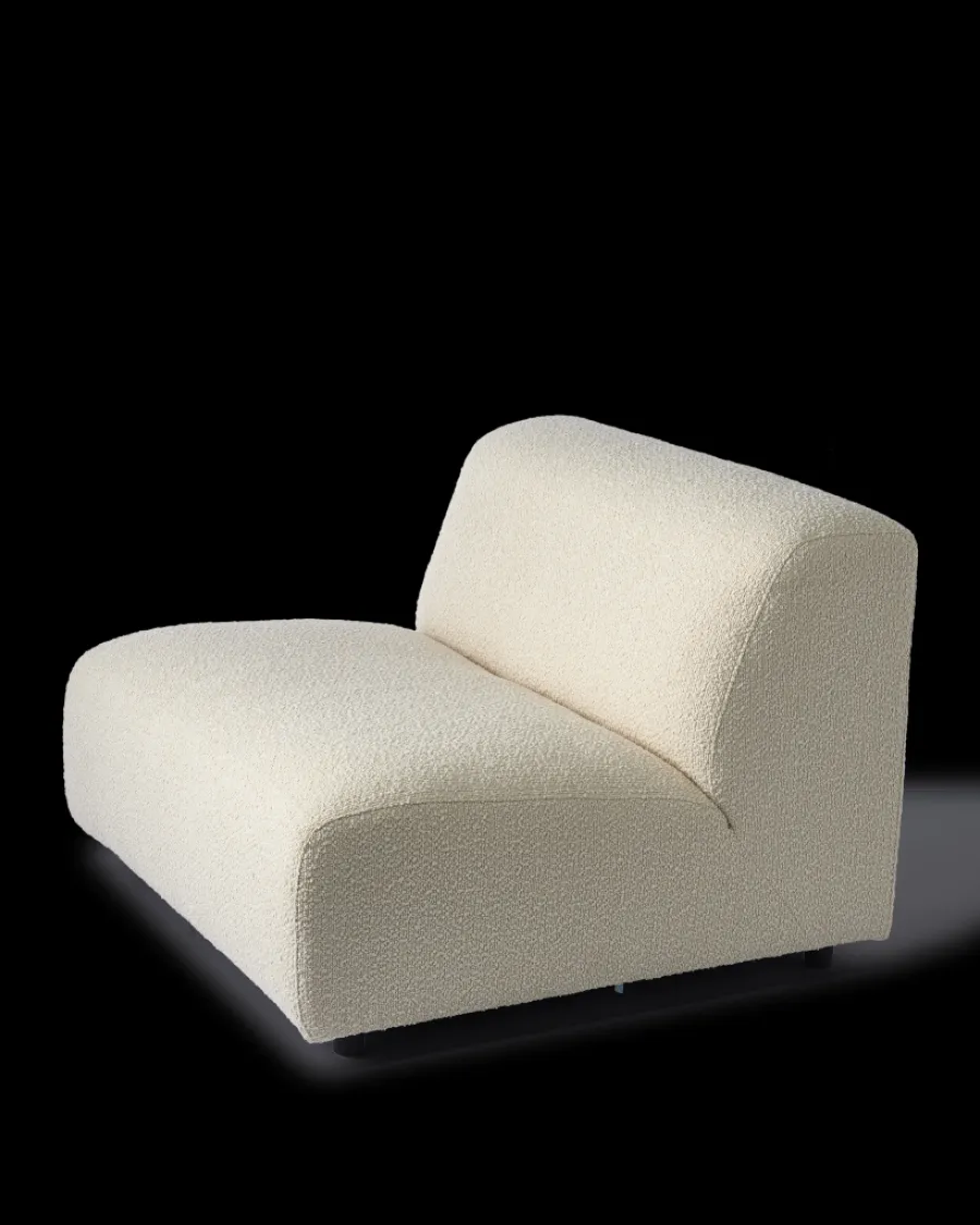 Best Polspotten A-Round-U Sofa Middle Seat Boucle white