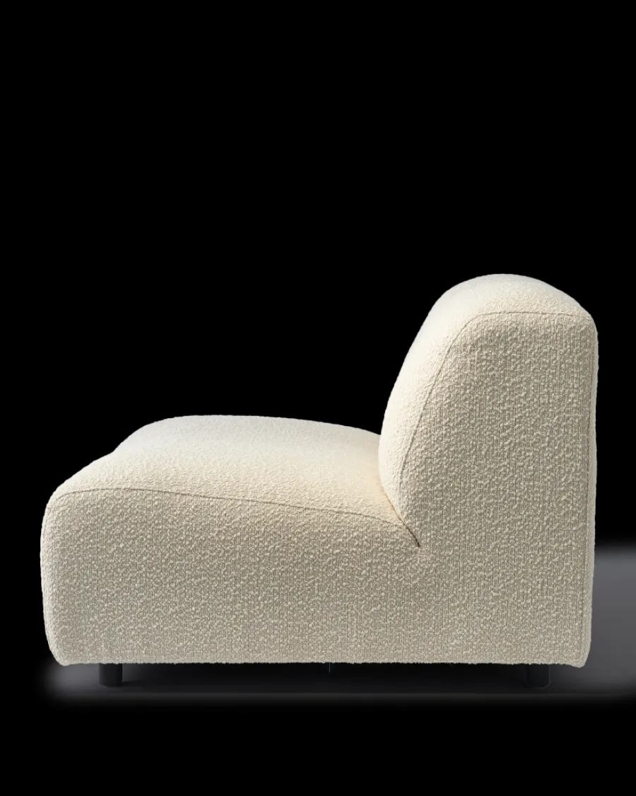 Best Polspotten A-Round-U Sofa Middle Seat Boucle white