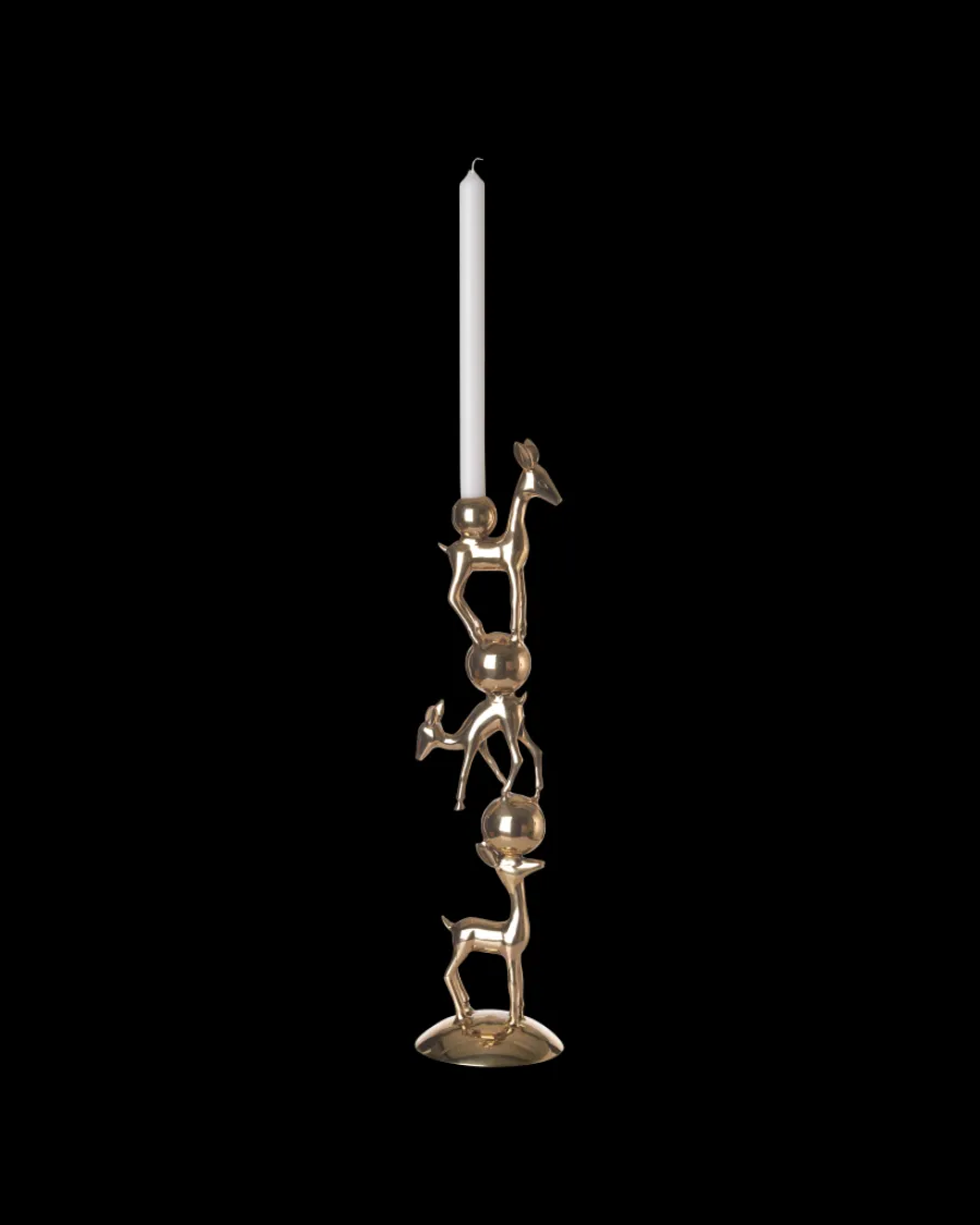 Clearance Polspotten Bambi Candle Holder gold