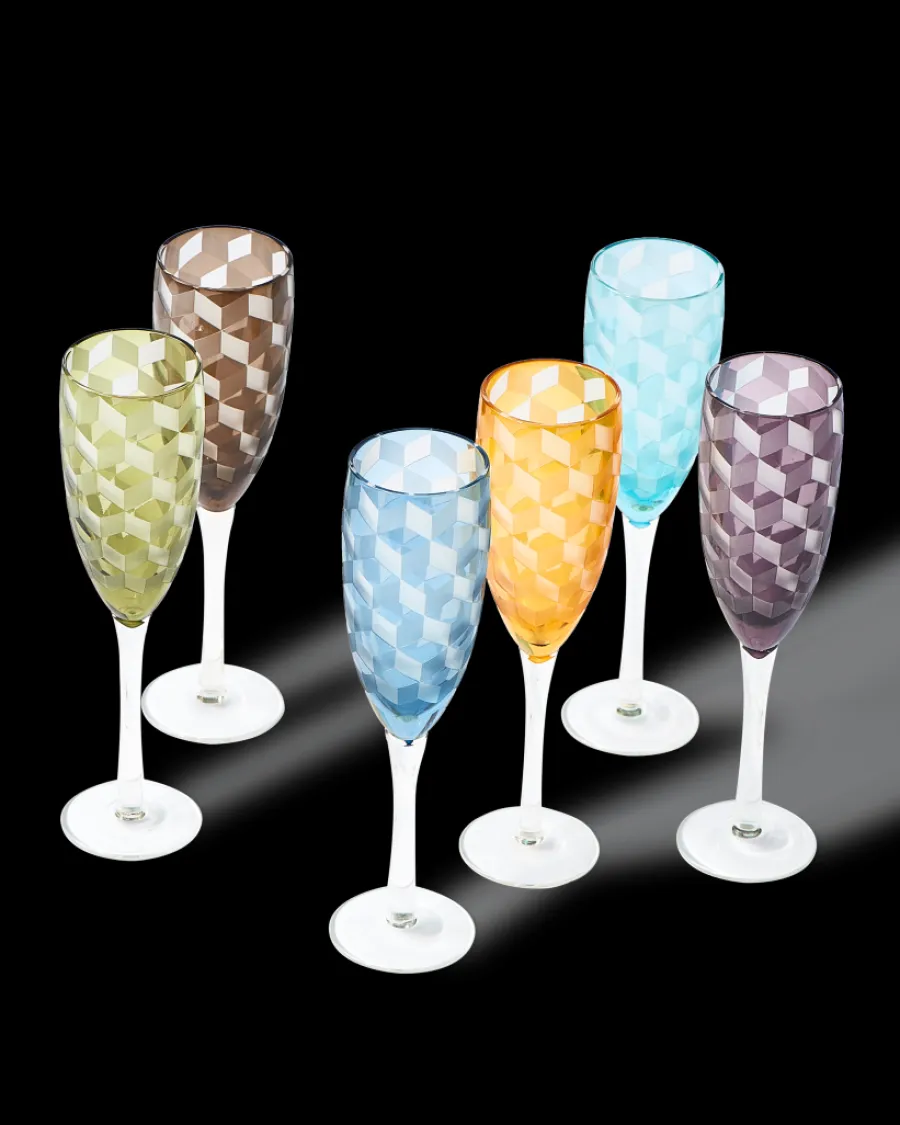 Online Polspotten Blocks Champagne Glasses multi-colour