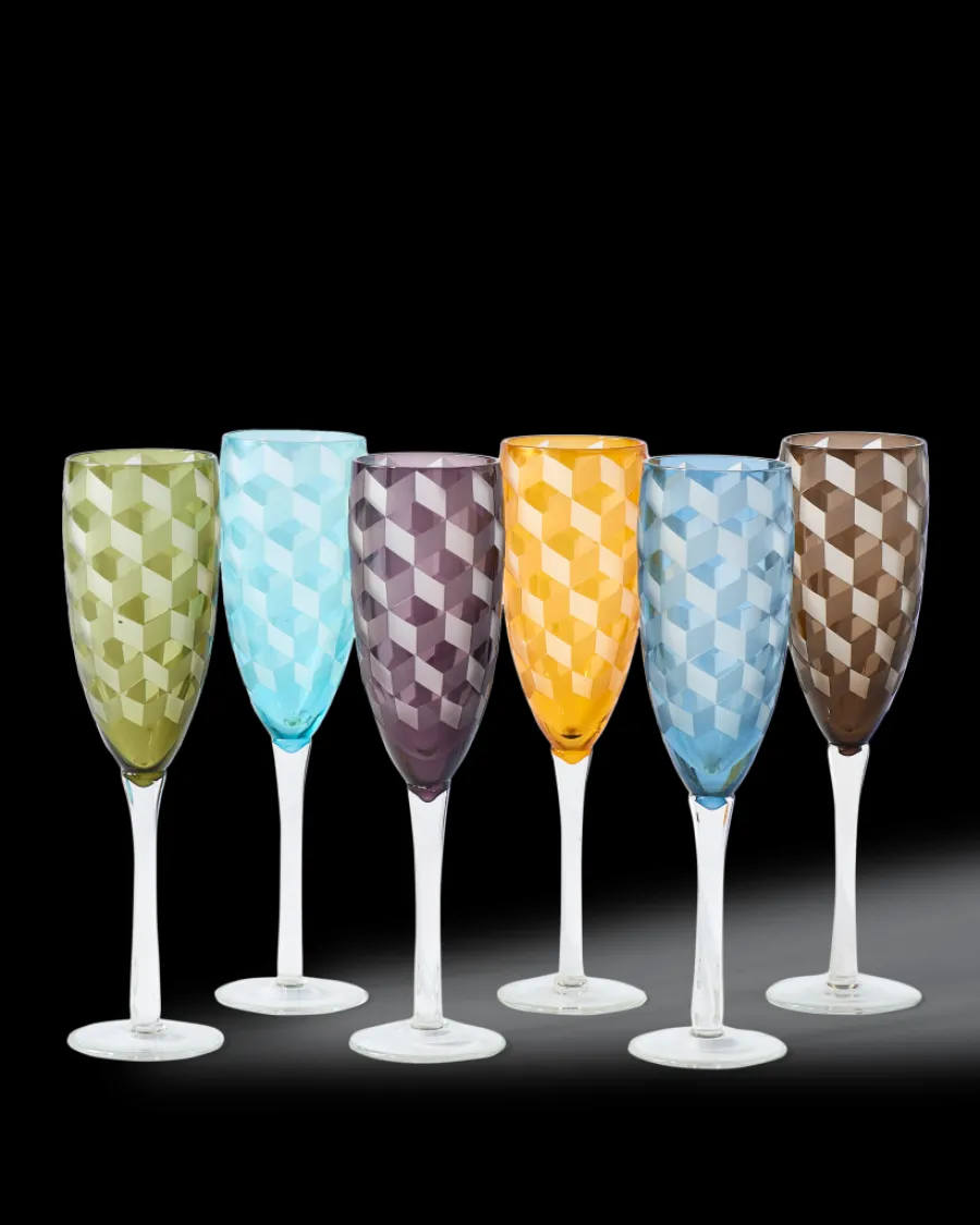 Online Polspotten Blocks Champagne Glasses multi-colour