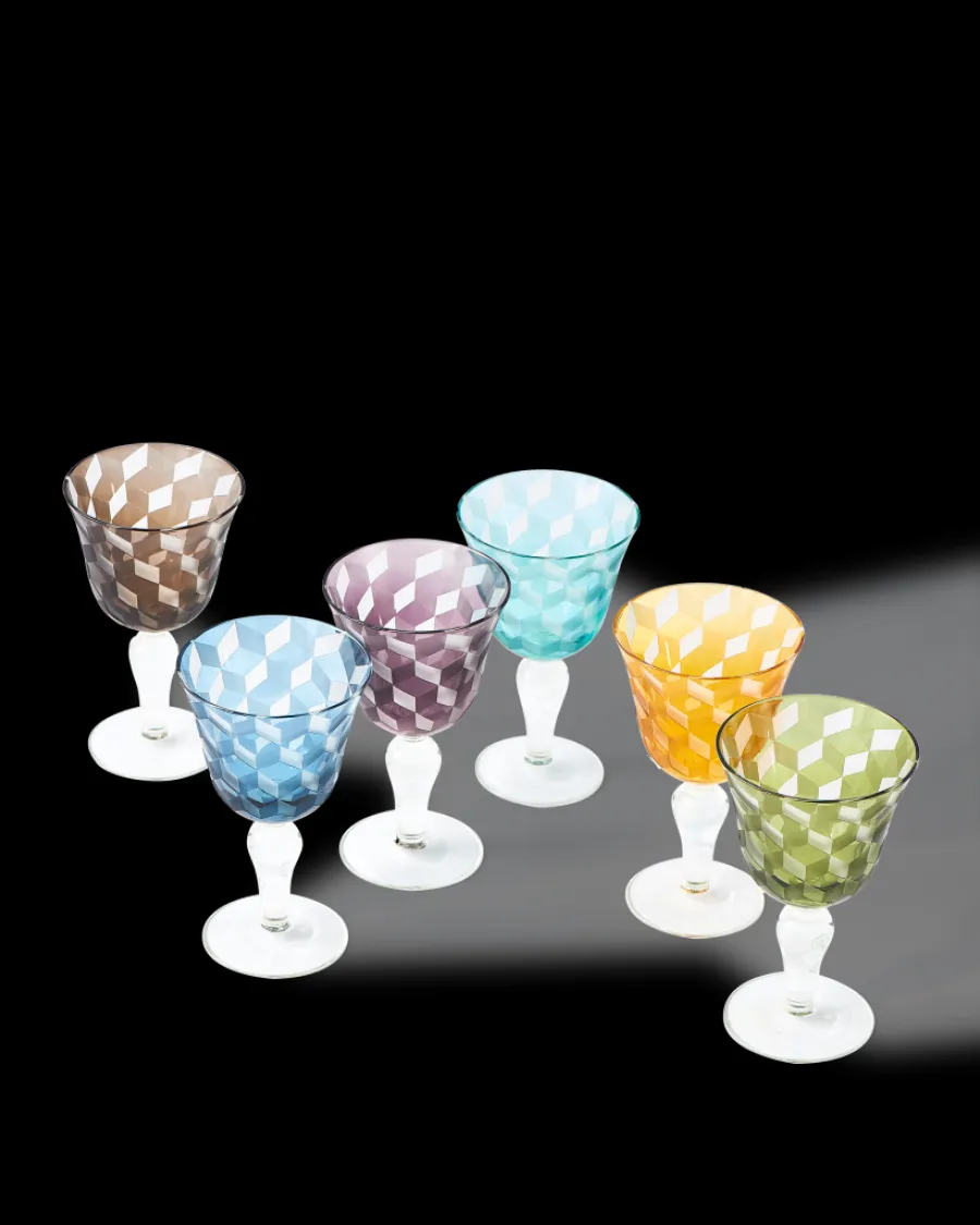 Best Polspotten Blocks Wine Glasses multi-colour