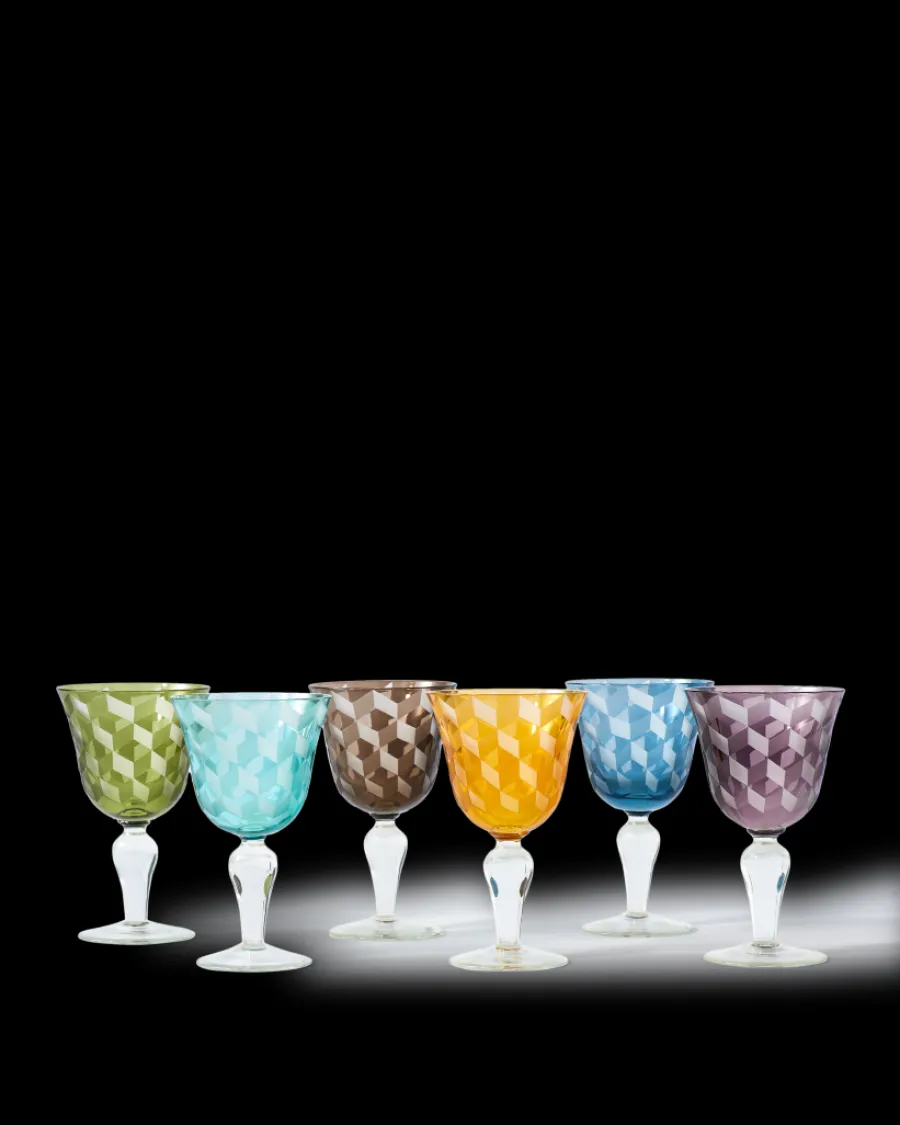 Best Polspotten Blocks Wine Glasses multi-colour