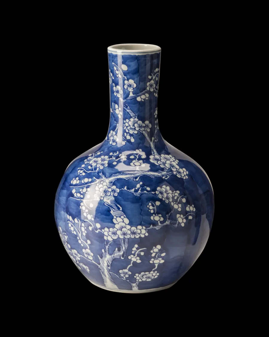 Online Polspotten Blossom Vase - L darkblue