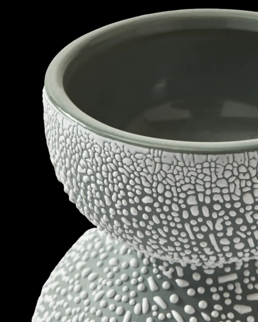 New Polspotten Boolb Dots Vase - S darkgreen