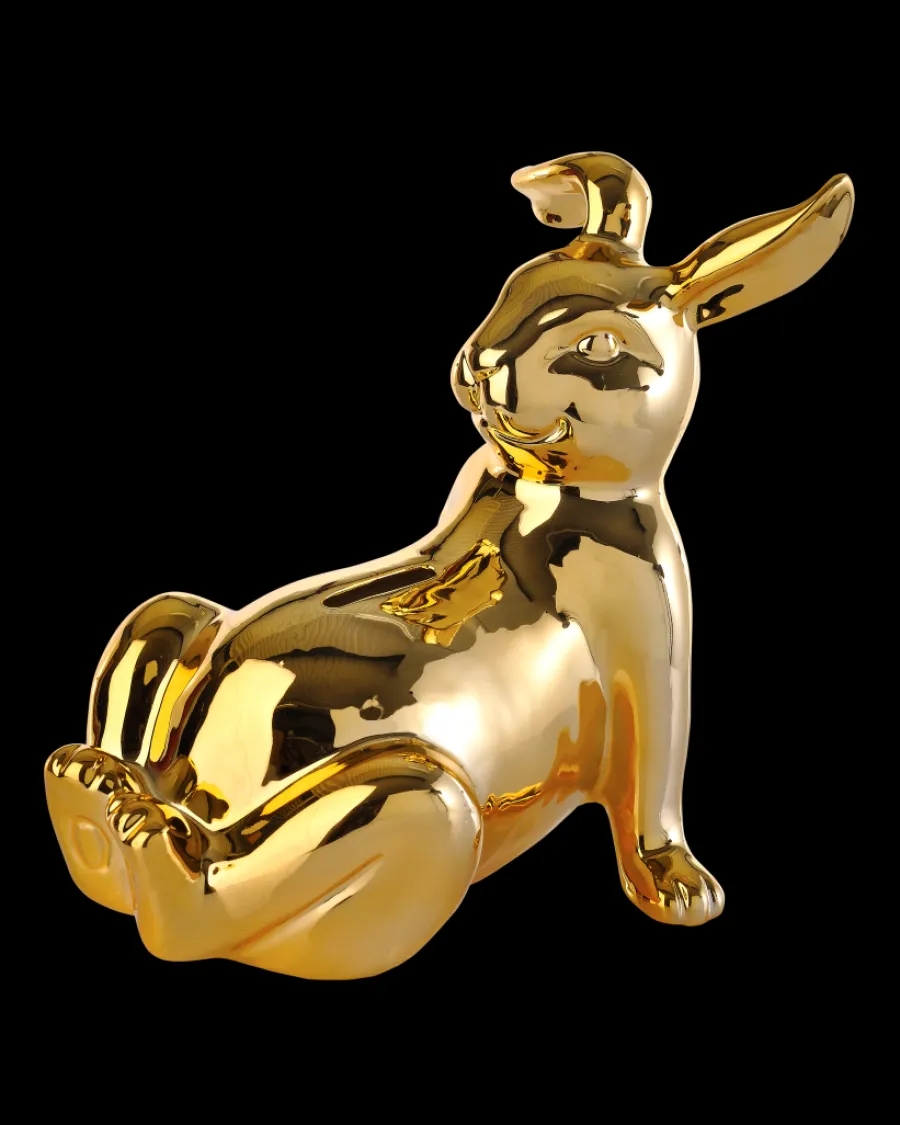 Hot Polspotten Bunny Belly Moneybox gold