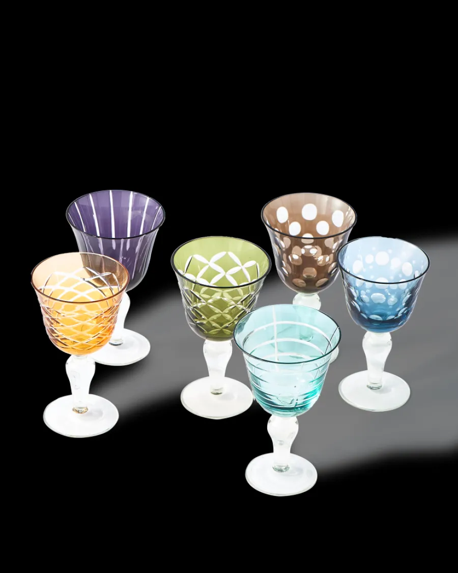 Fashion Polspotten Cuttings Wine Glasses multi-colour