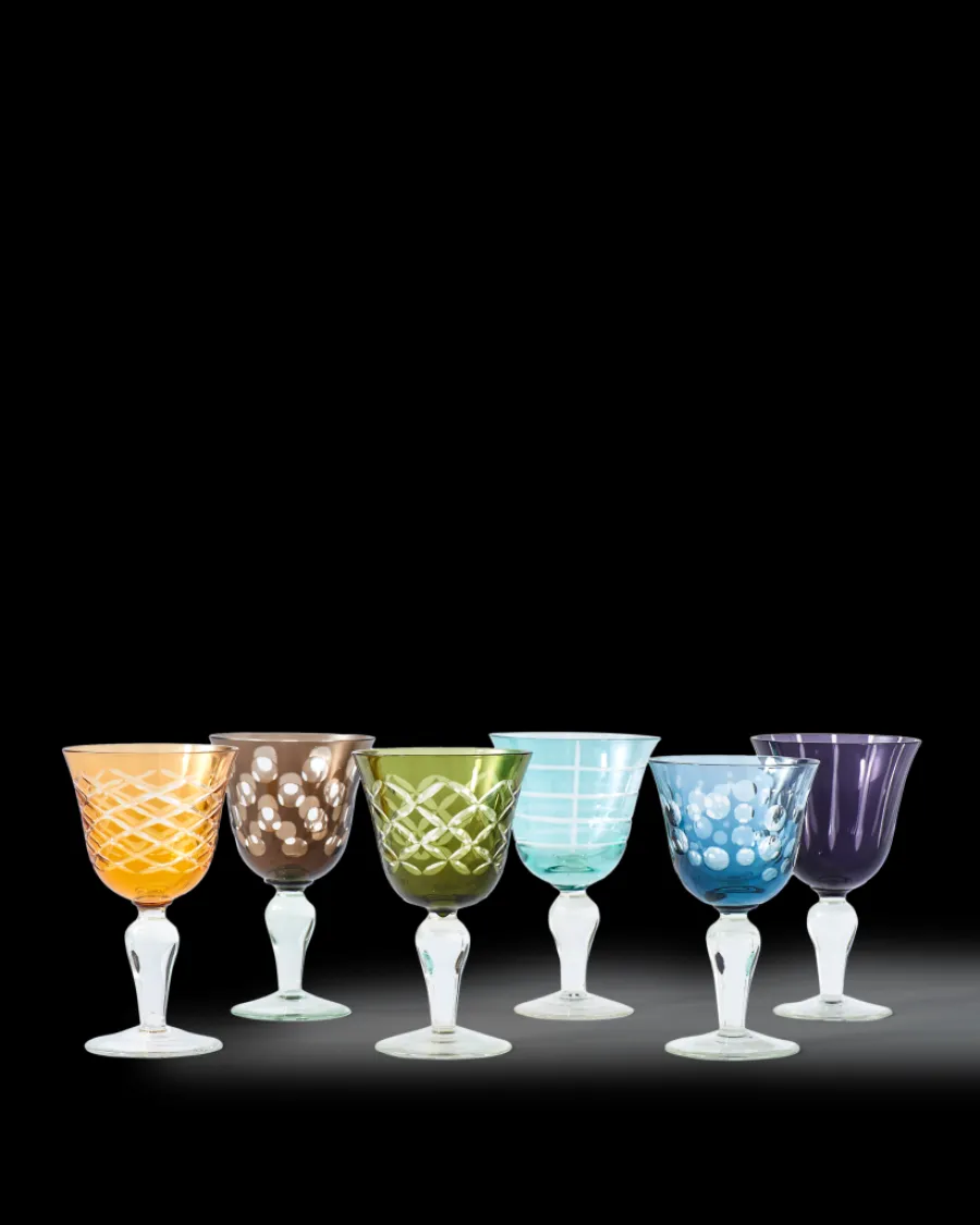 Fashion Polspotten Cuttings Wine Glasses multi-colour