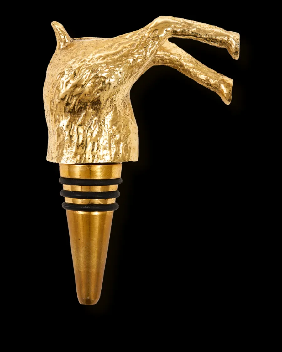 Sale Polspotten Deer Wine Stopper gold