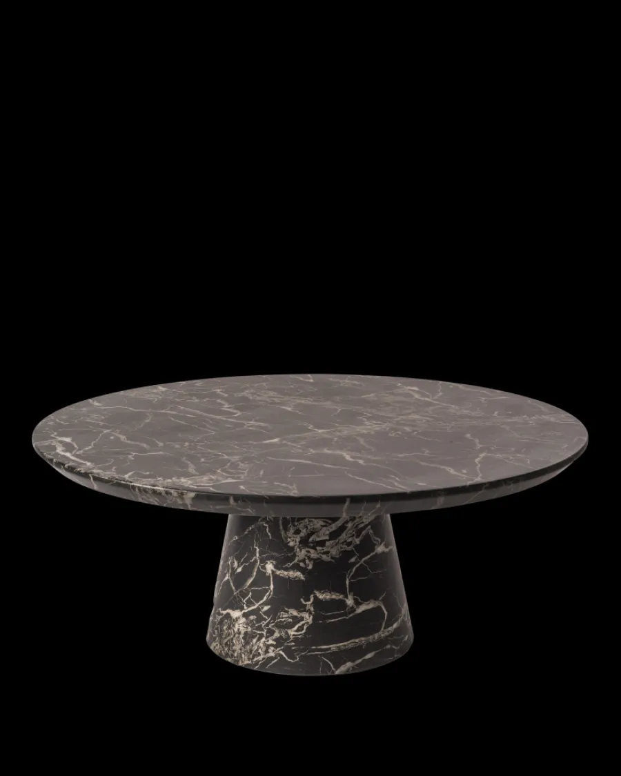 Outlet Polspotten Disc Marble Look Coffee Table black