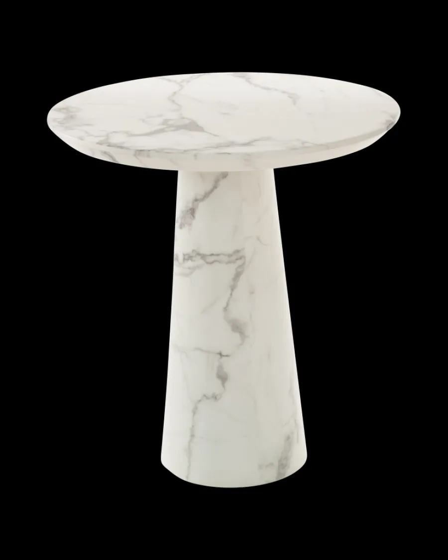 Discount Polspotten Disc Marble Look Table white