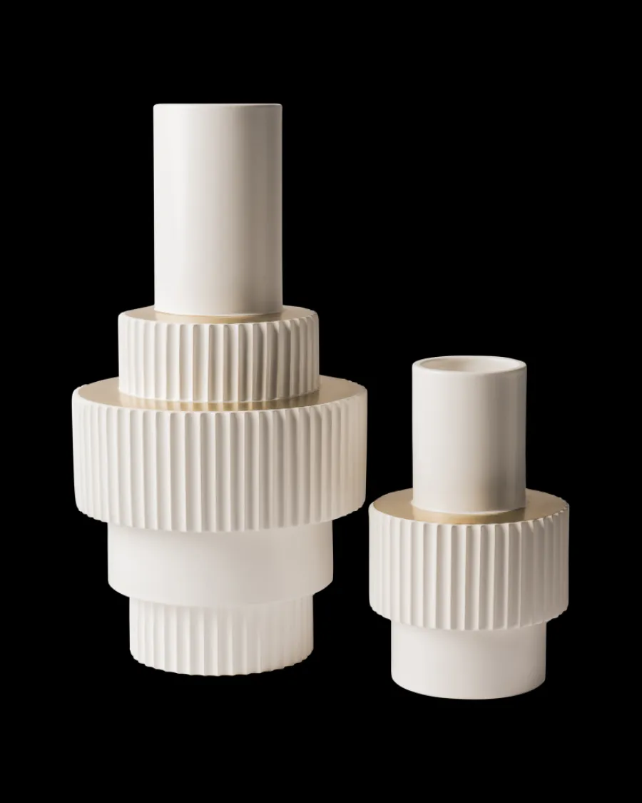 New Polspotten Gear Vase - L white