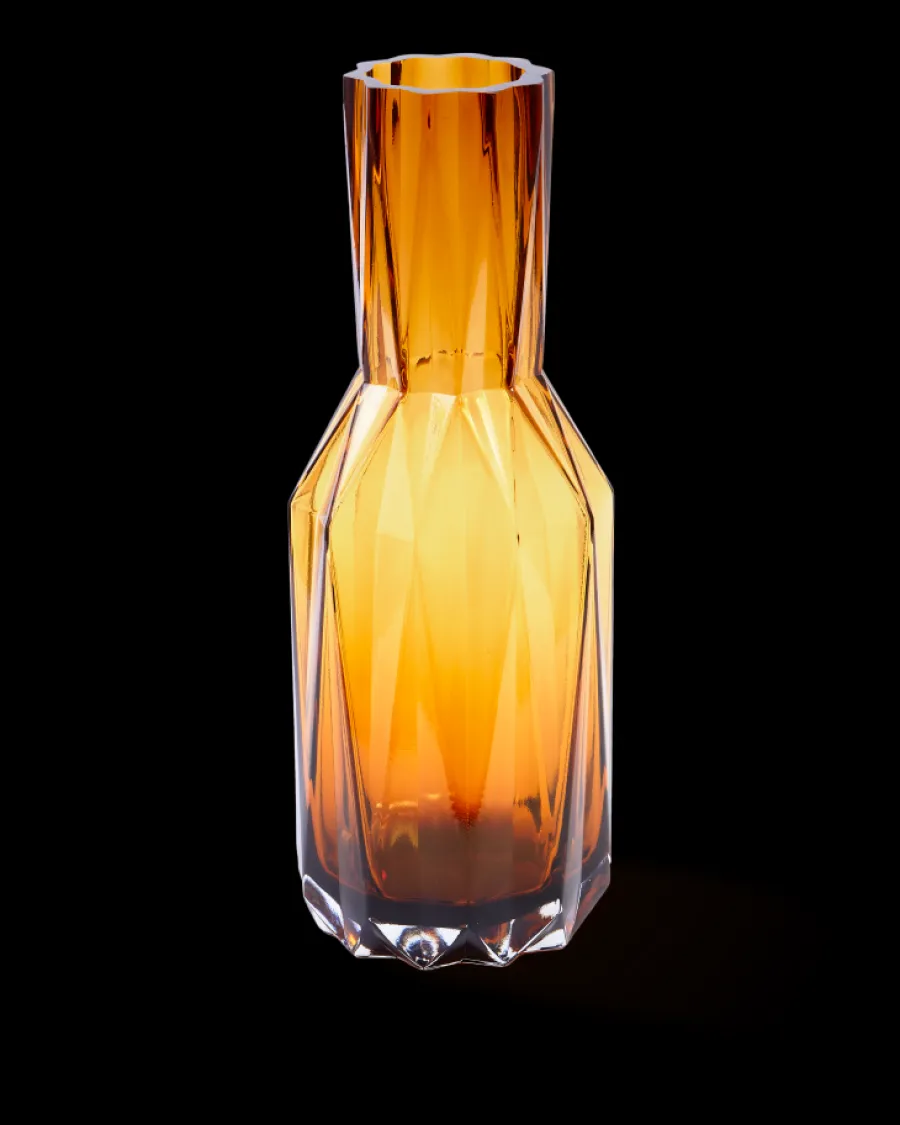 Flash Sale Polspotten Glass Folds Vase - L ochre