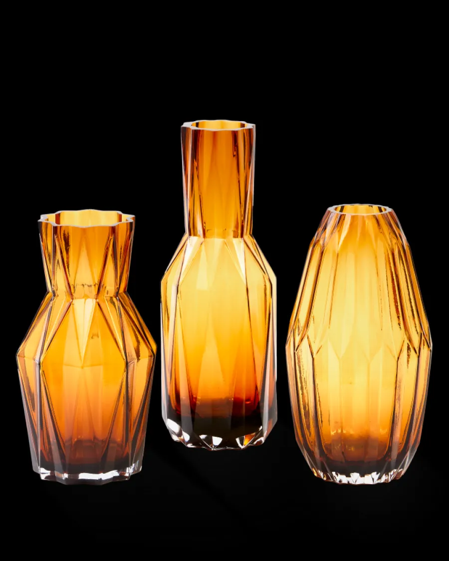 Flash Sale Polspotten Glass Folds Vase - L ochre