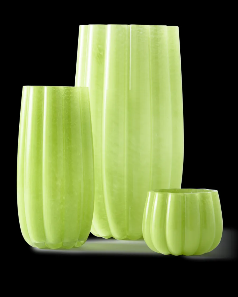 New Polspotten Melon Vase - L olivegreen