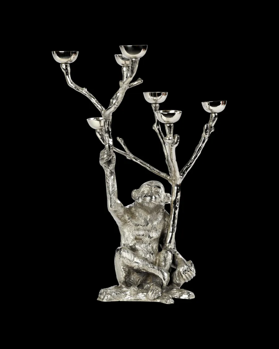 Cheap Polspotten Monkey Candle Holder silver