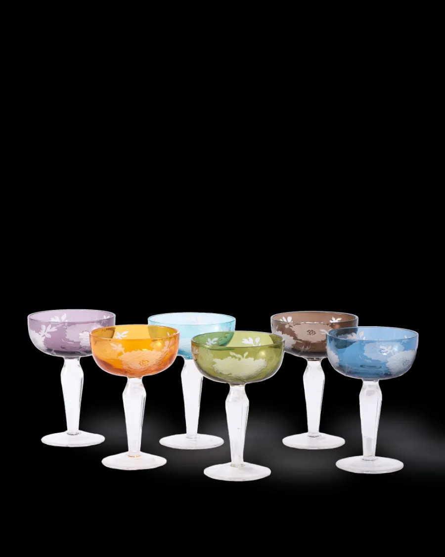 Online Polspotten Multicolour Peony Coupe Glasses multi-colour