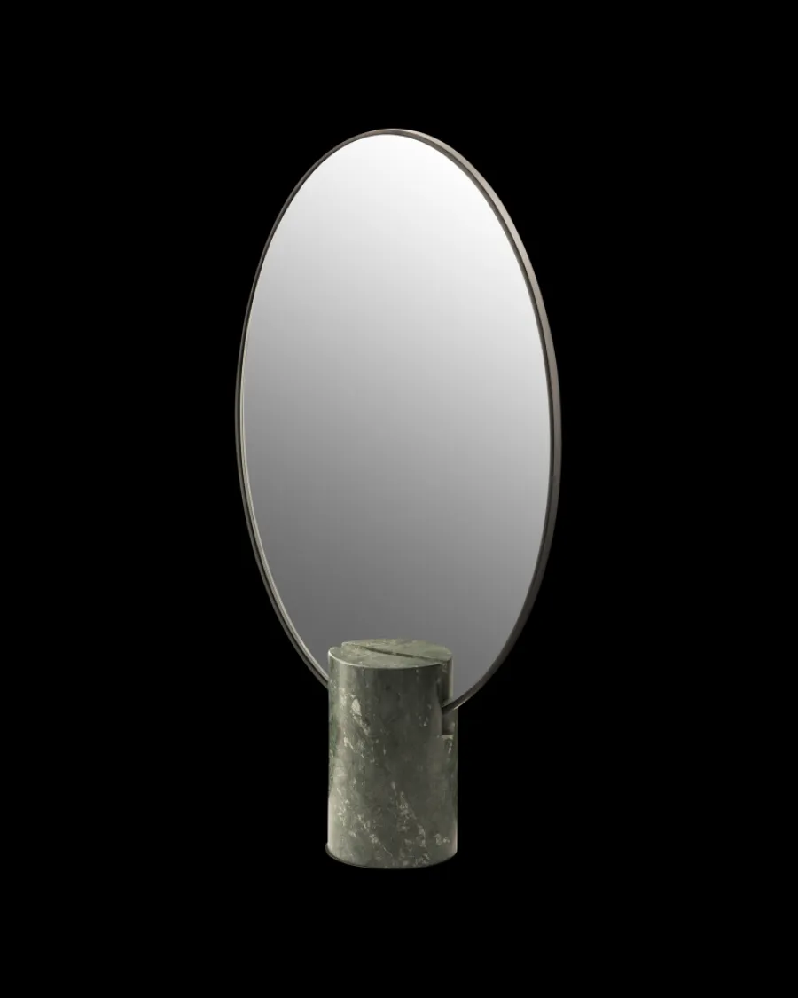 Outlet Polspotten Oval Mirror with Marble Base white