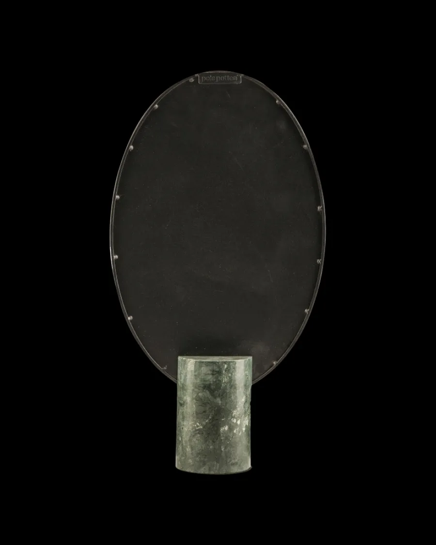 Outlet Polspotten Oval Mirror with Marble Base white