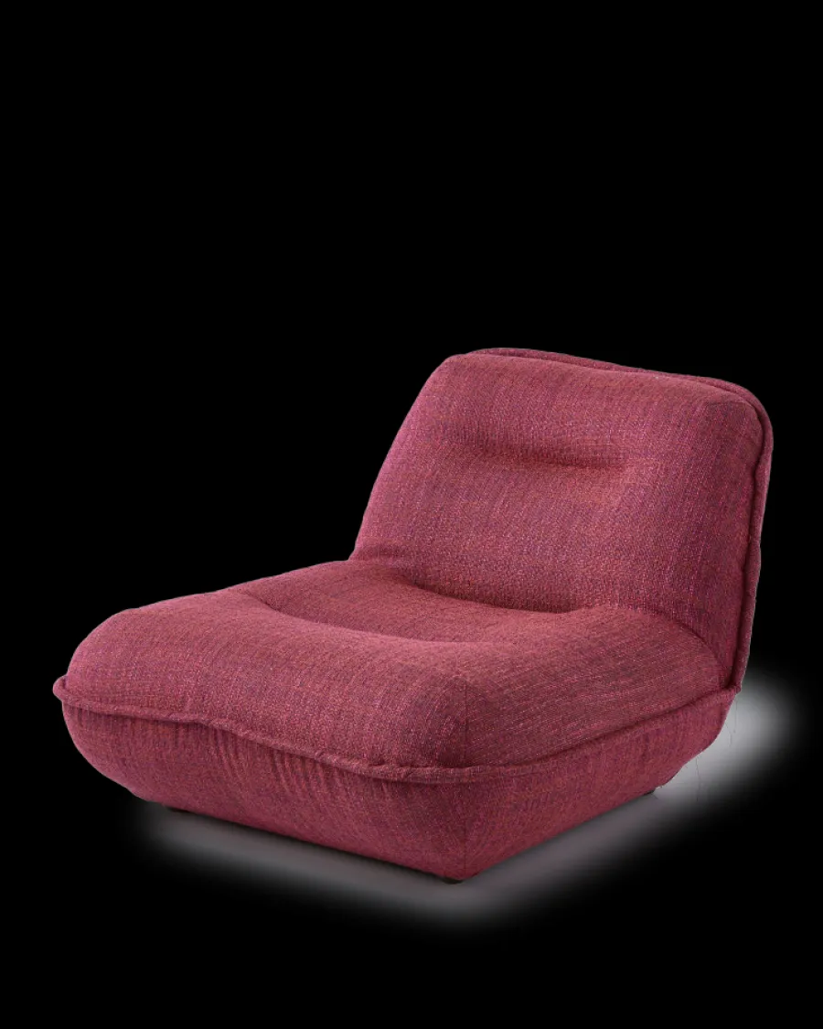 Online Polspotten Puff Lounge Chair Disco burgundyred