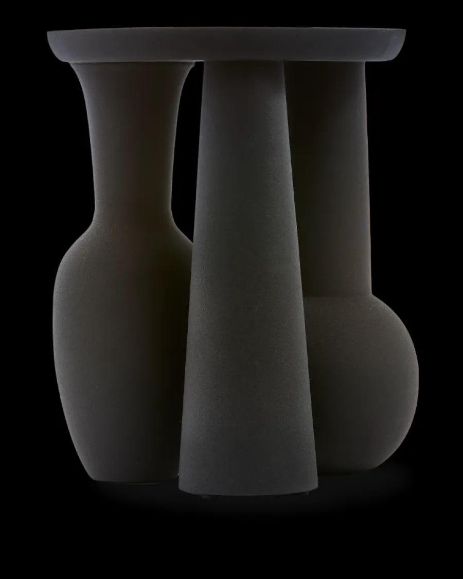 New Polspotten Roman Vase & Plate black