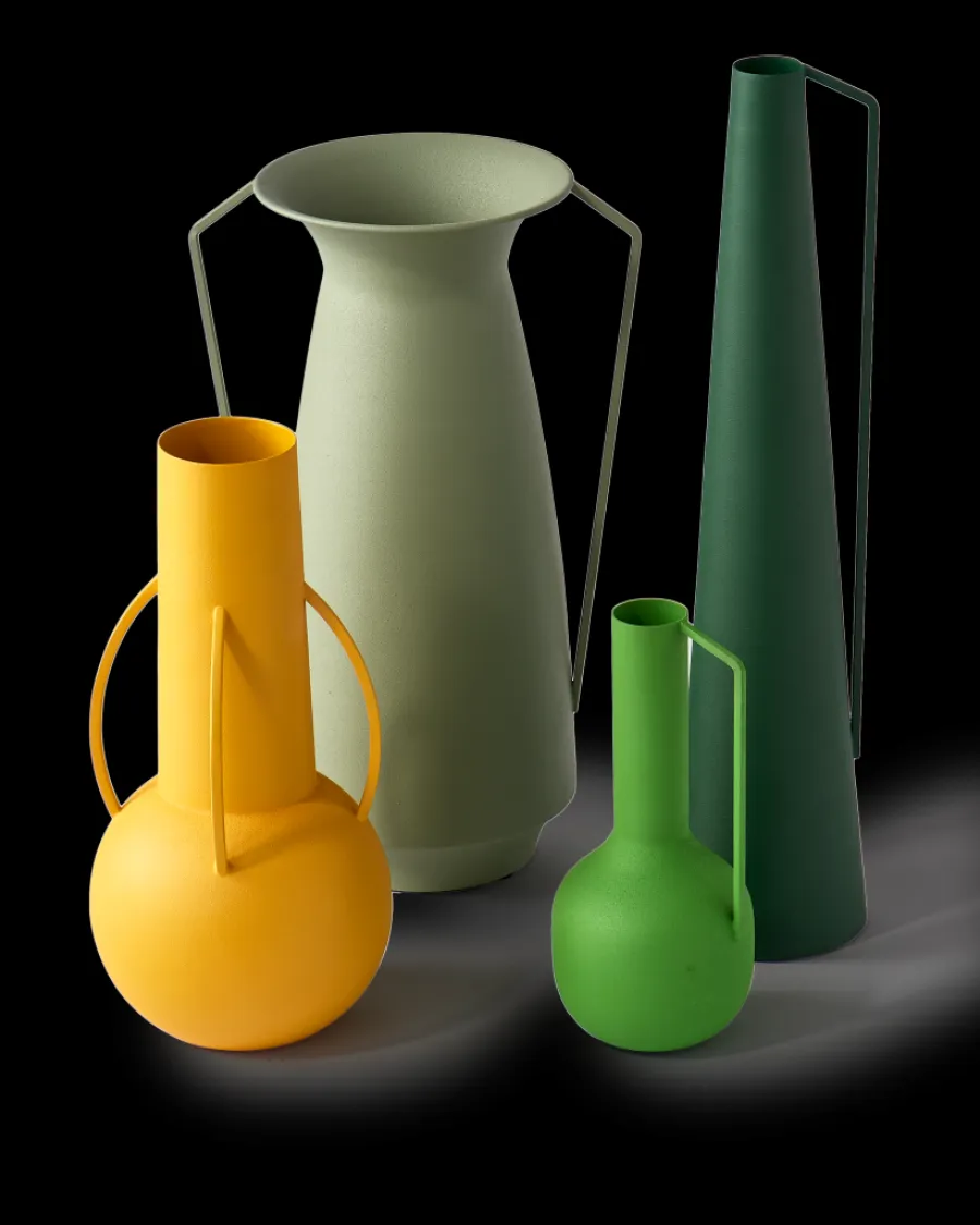 Online Polspotten Roman Vases set 4 olivegreen