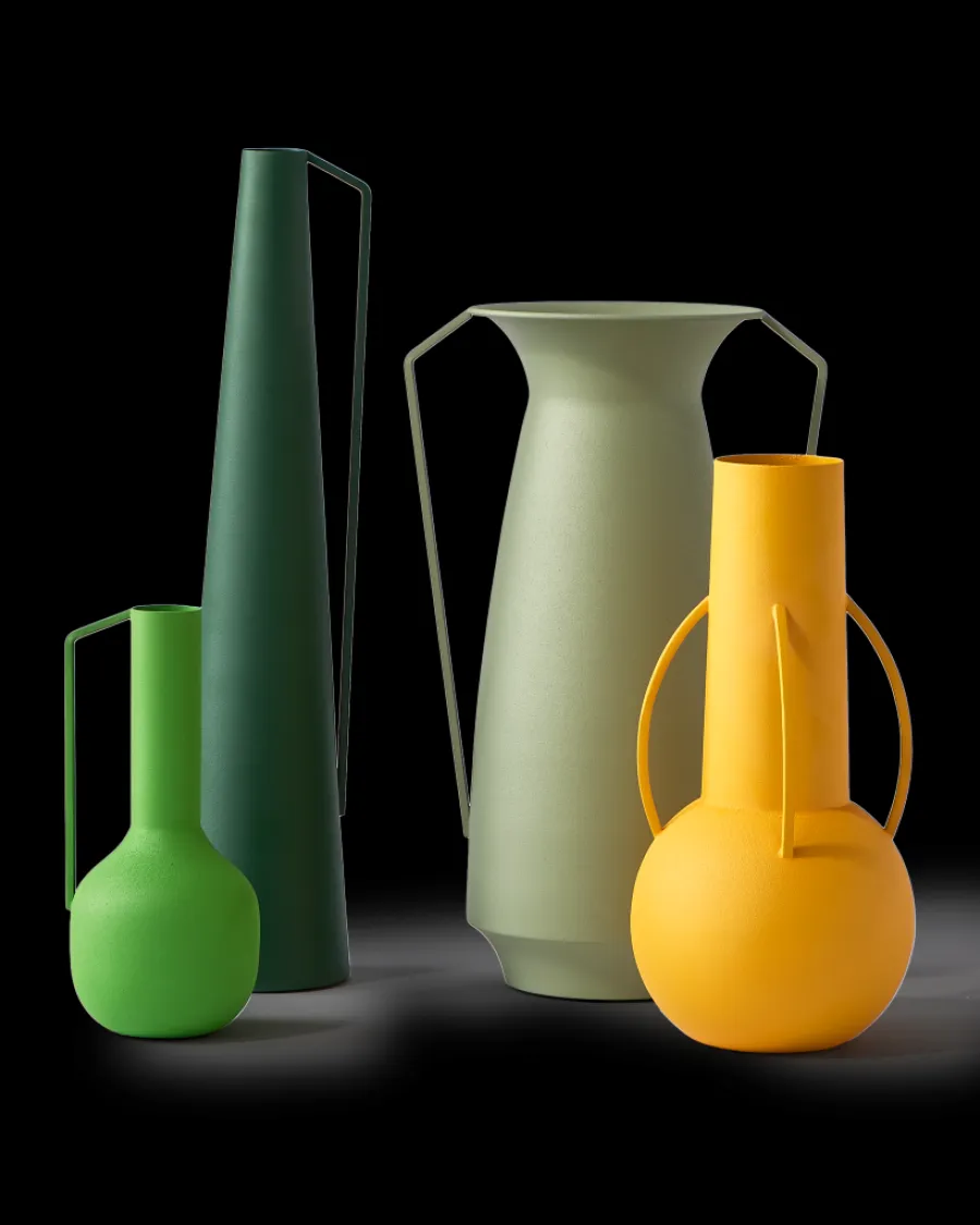 Online Polspotten Roman Vases set 4 olivegreen