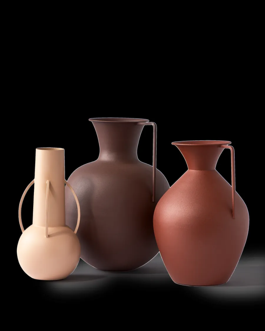 New Polspotten Roman Vases set 3 cognac