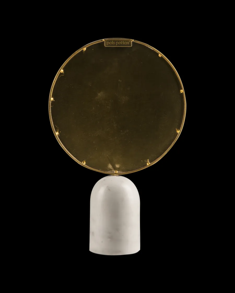 Store Polspotten Round Mirror with marble Base white