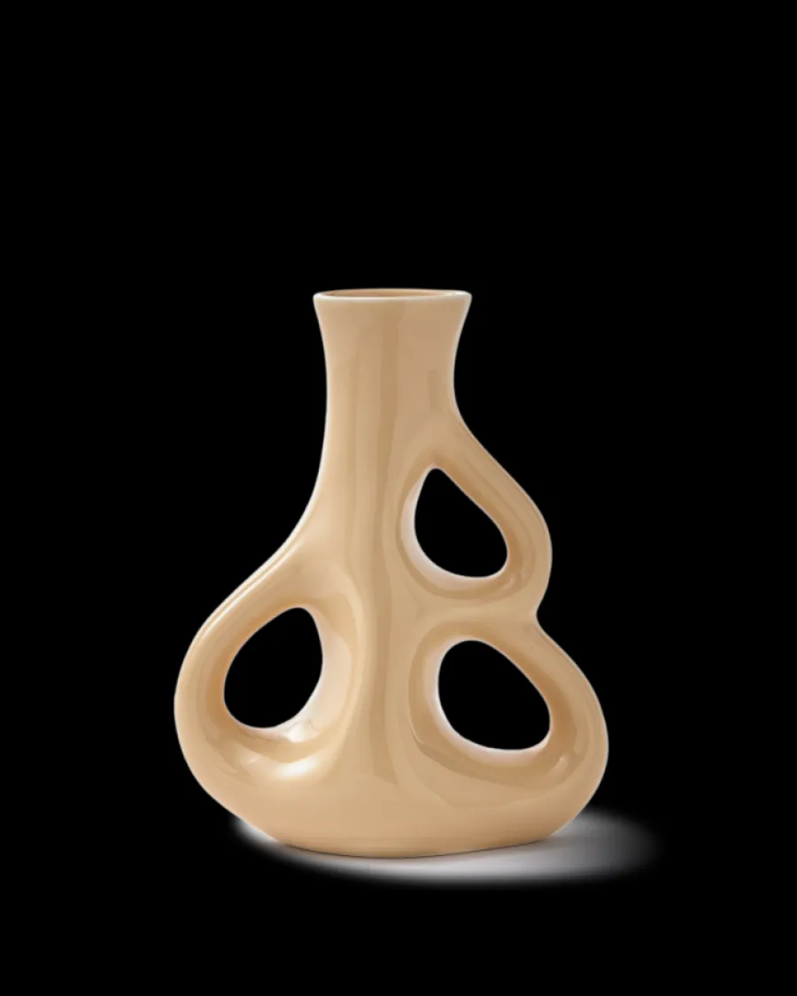 Sale Polspotten Three Ears Vase - S beige